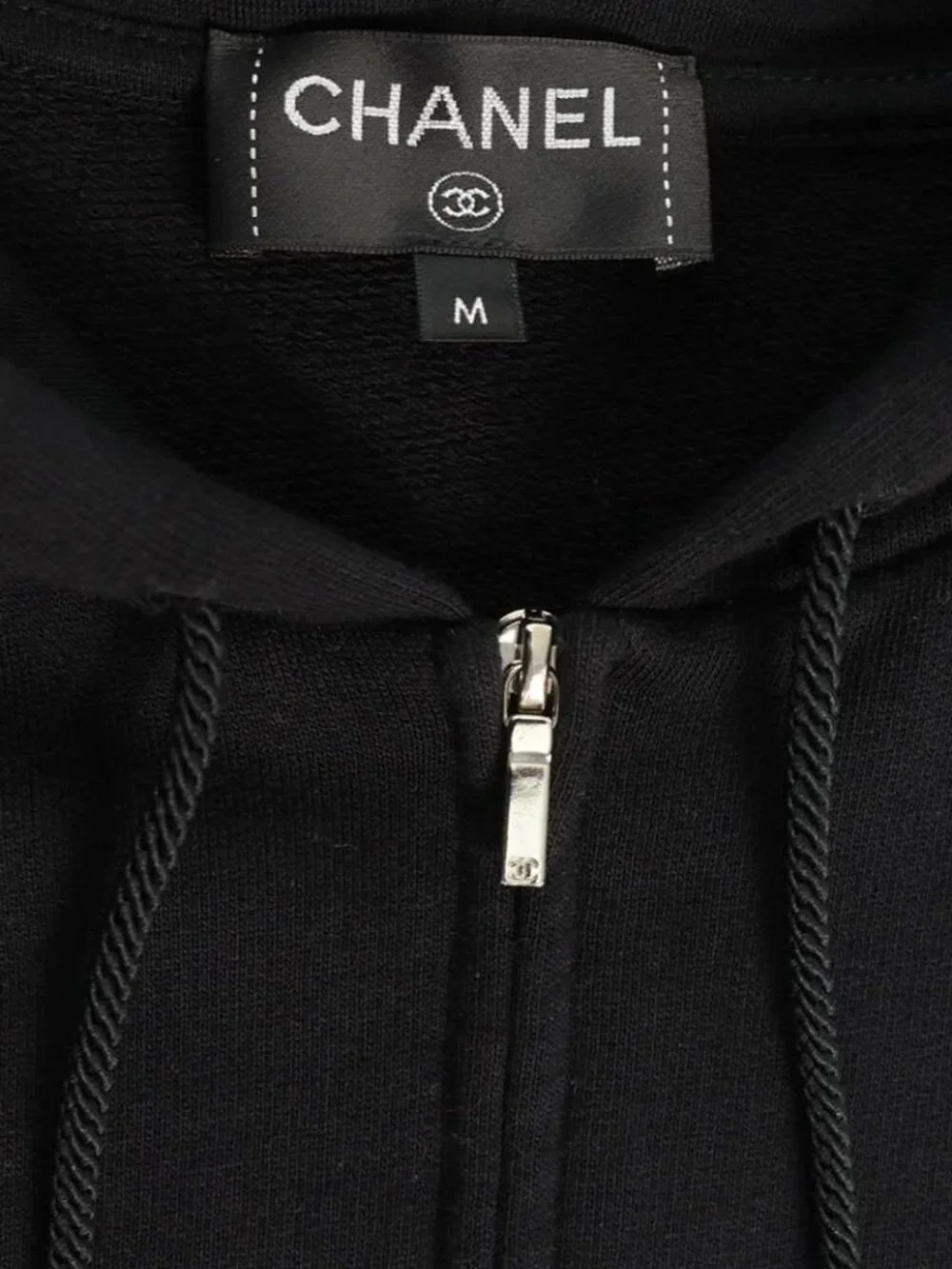 Chanel CC Logo Sequin Graffiti Zip Up Hoodie